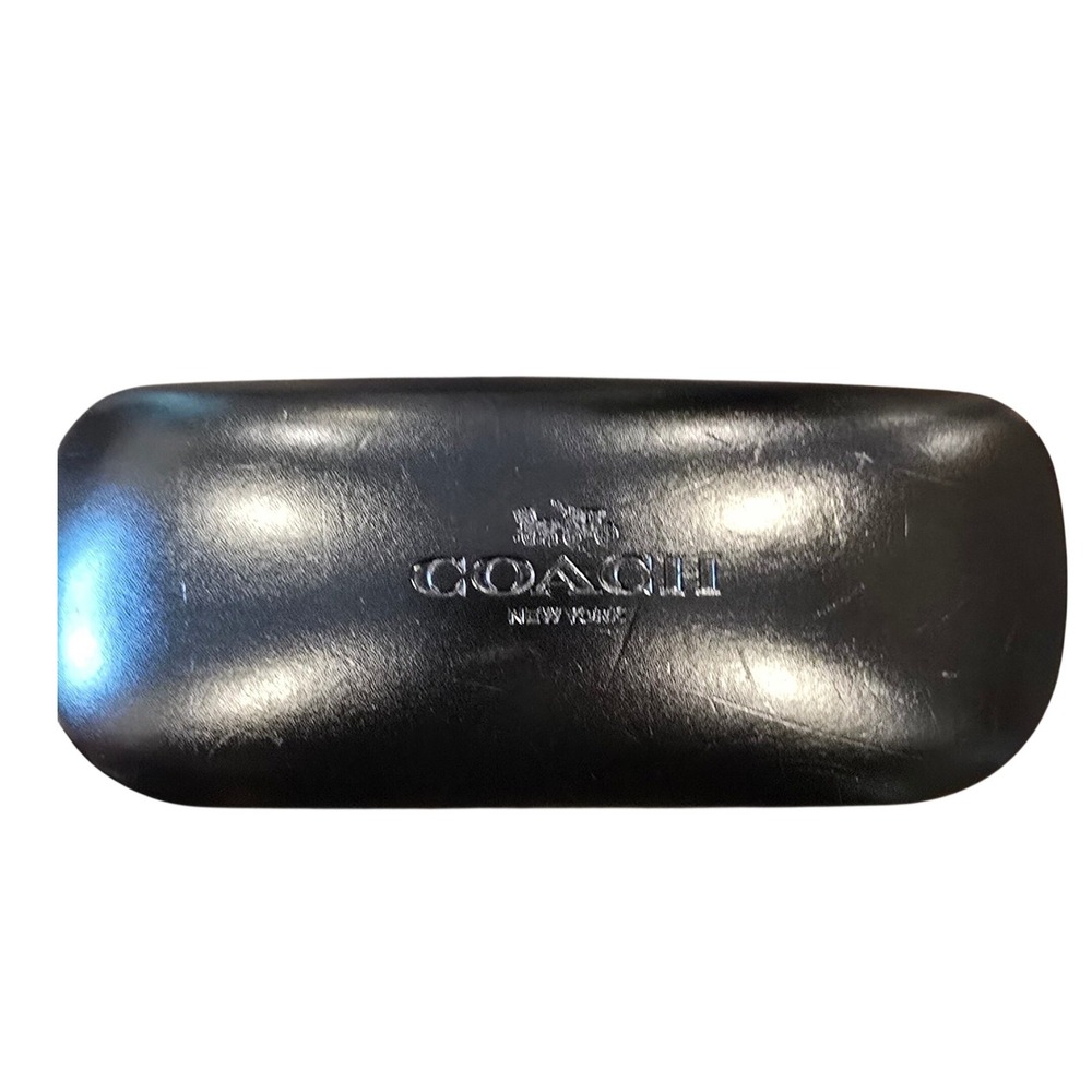 Coach New York Black Hard Shell Eyeglasses Sunglasses Case Embossed Logo